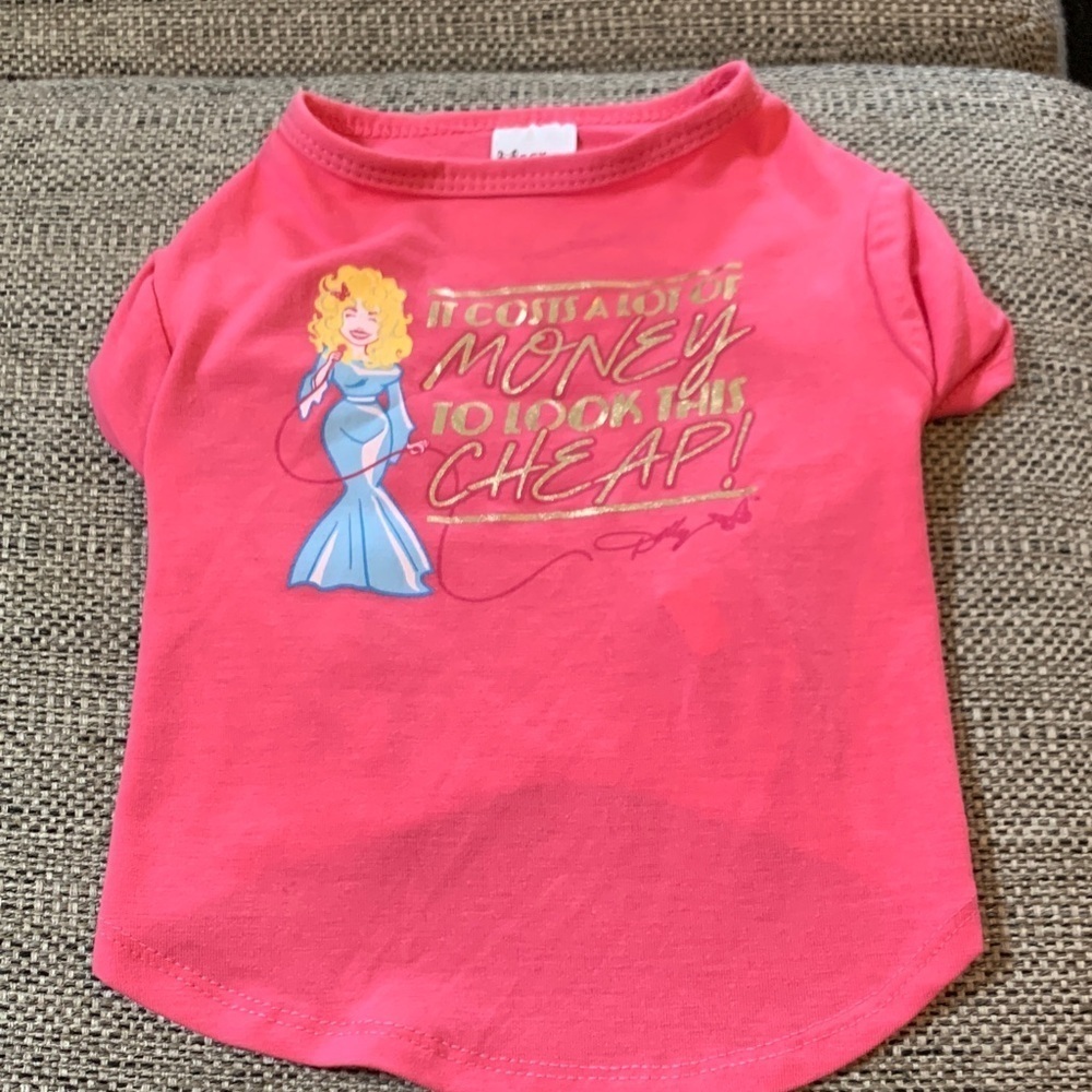 Dolly Parton dog shirt Dollywood size small. NEW WITHOUT TAGS